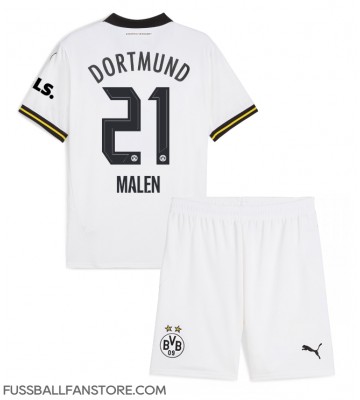 Borussia Dortmund Donyell Malen #21 Replik 3rd trikot Kinder 2024-25 Kurzarm (+ Kurze Hosen)